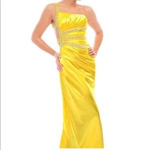 Glam Gurlz Yellow Prom Dress Size 0